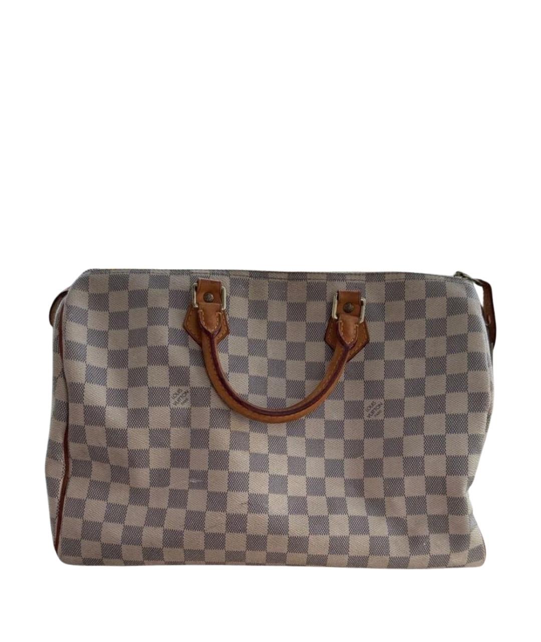 LOUIS VUITTON Бежевая кожаная сумка с короткими ручками, фото 1
