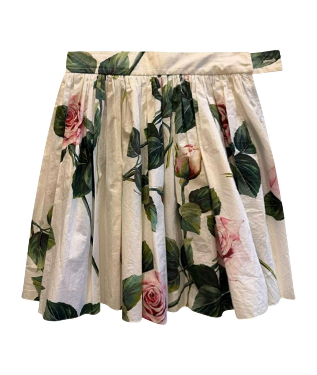 DOLCE&GABBANA Мульти хлопковая юбка мини, фото 1