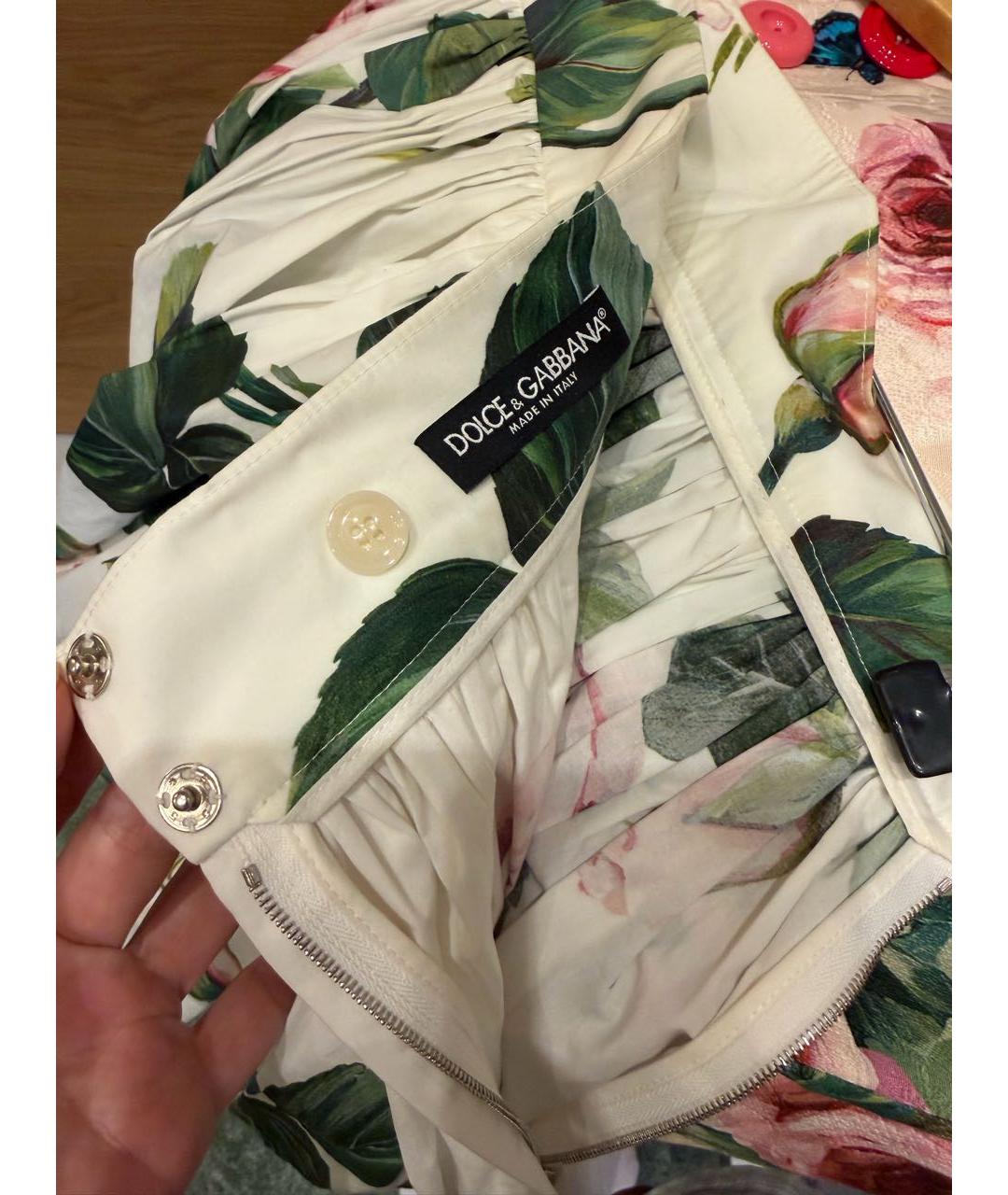 DOLCE&GABBANA Мульти хлопковая юбка мини, фото 2