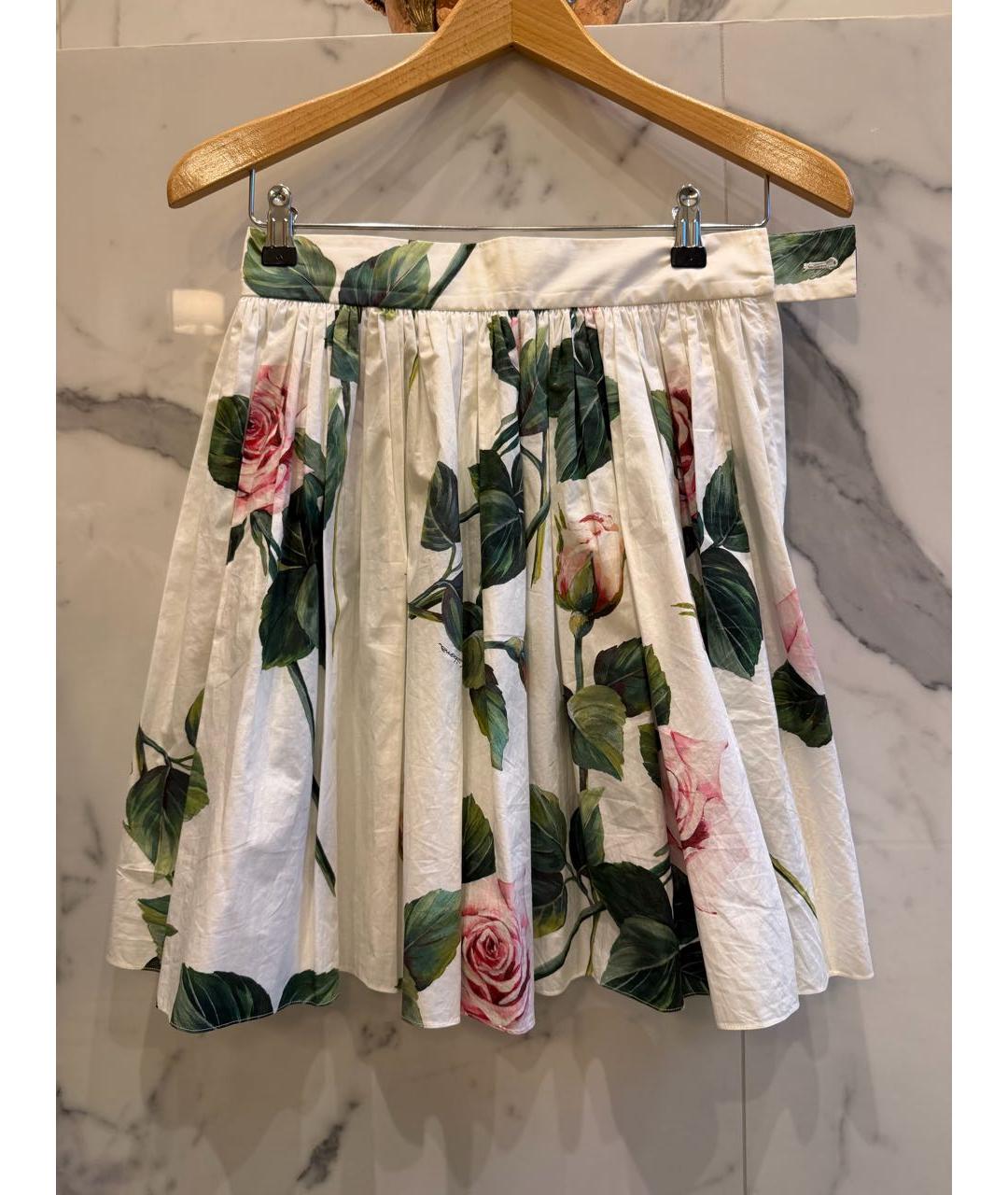 DOLCE&GABBANA Мульти хлопковая юбка мини, фото 3