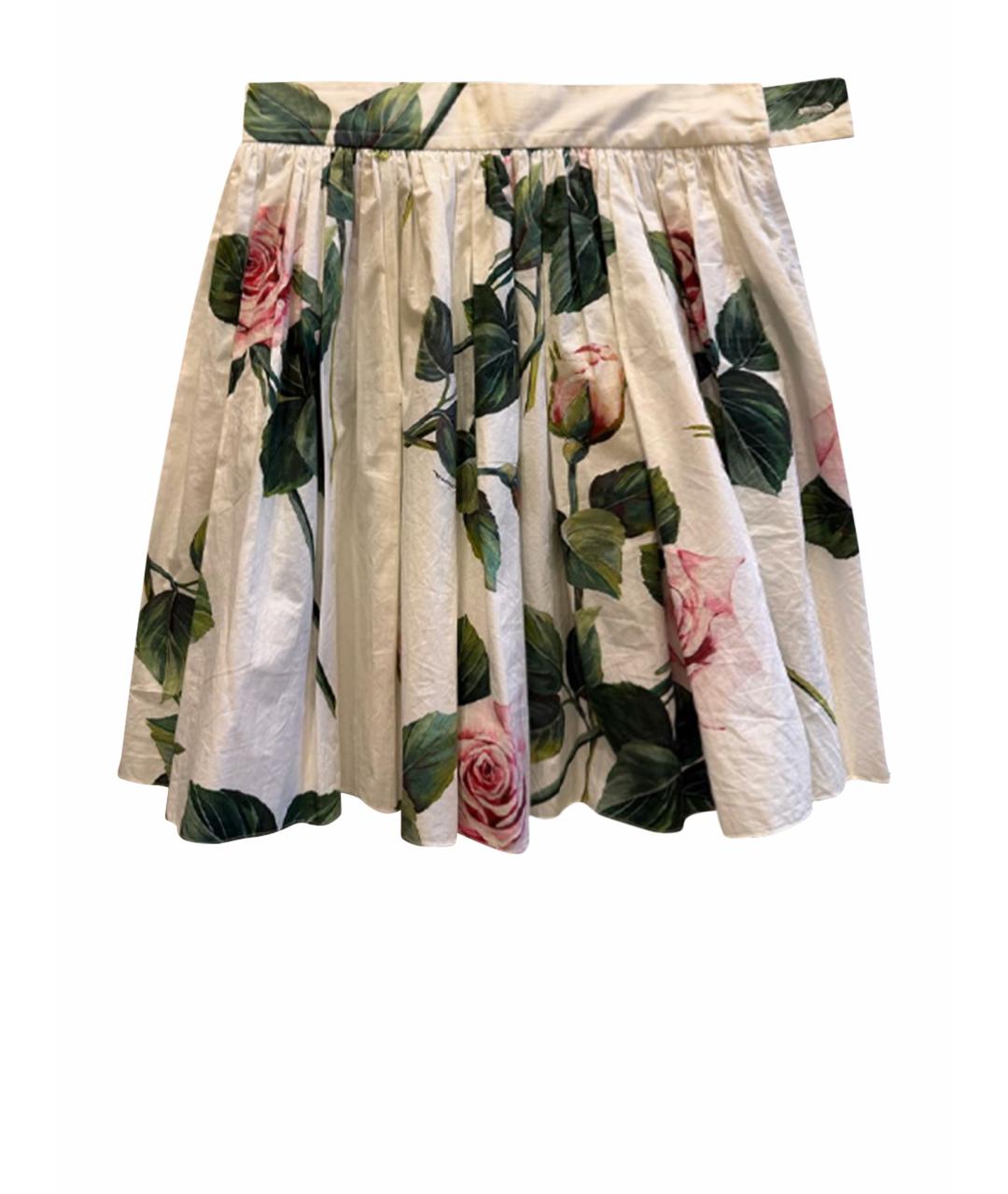 DOLCE&GABBANA Мульти хлопковая юбка мини, фото 4