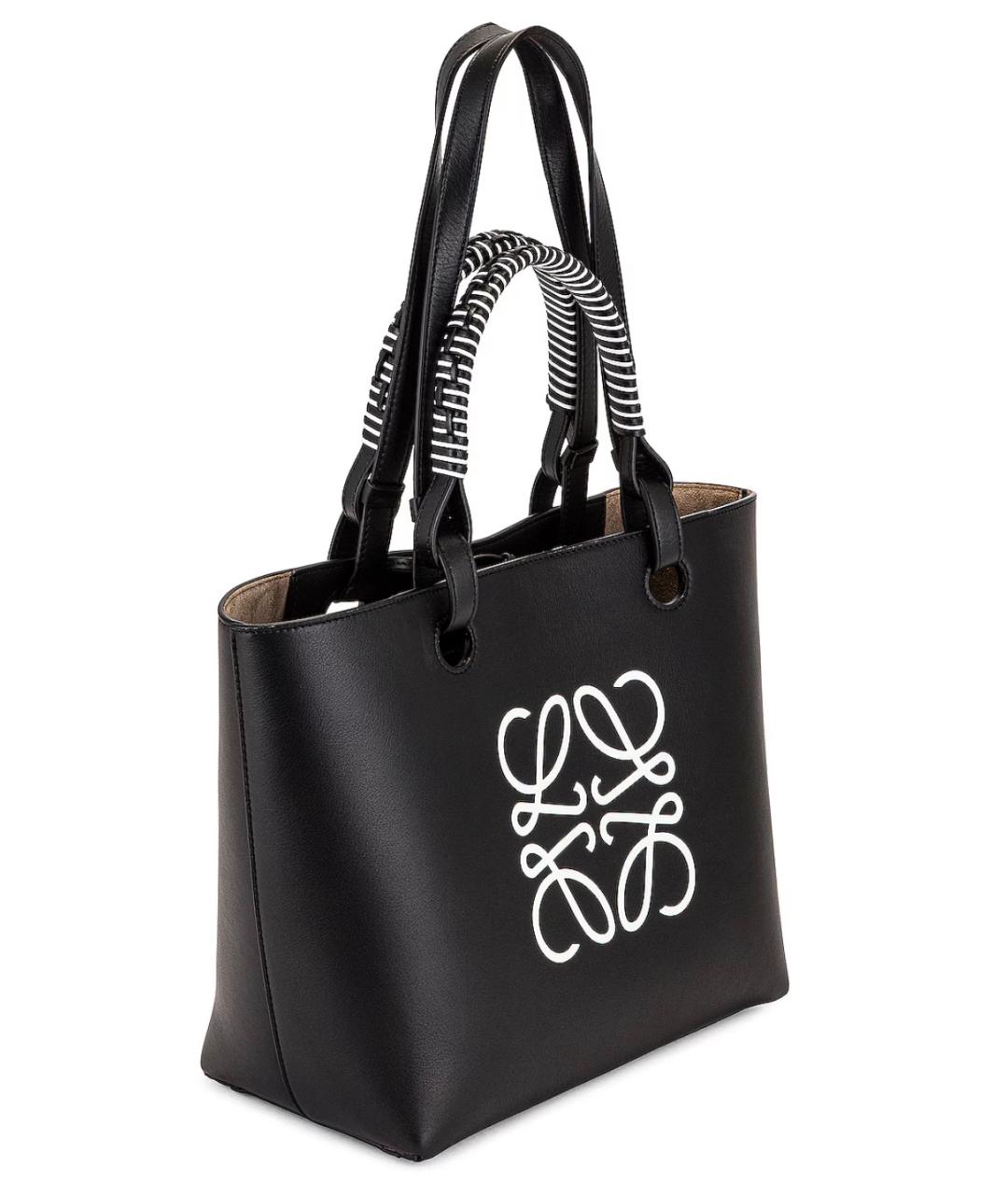 LOEWE Черная кожаная сумка тоут, фото 5