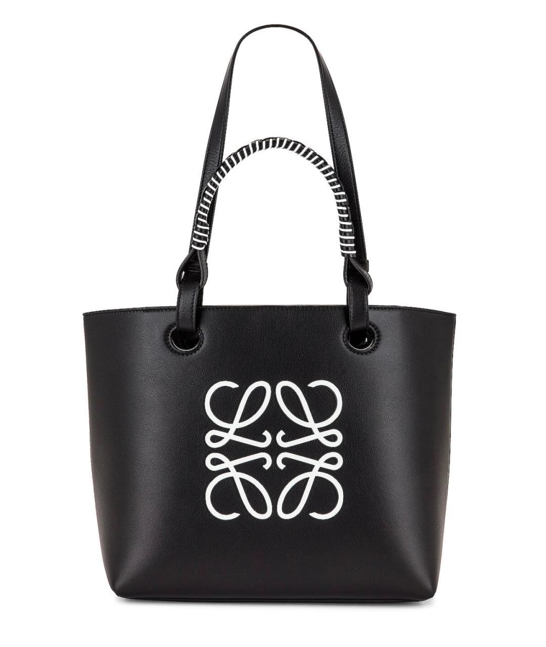 LOEWE Черная кожаная сумка тоут, фото 1