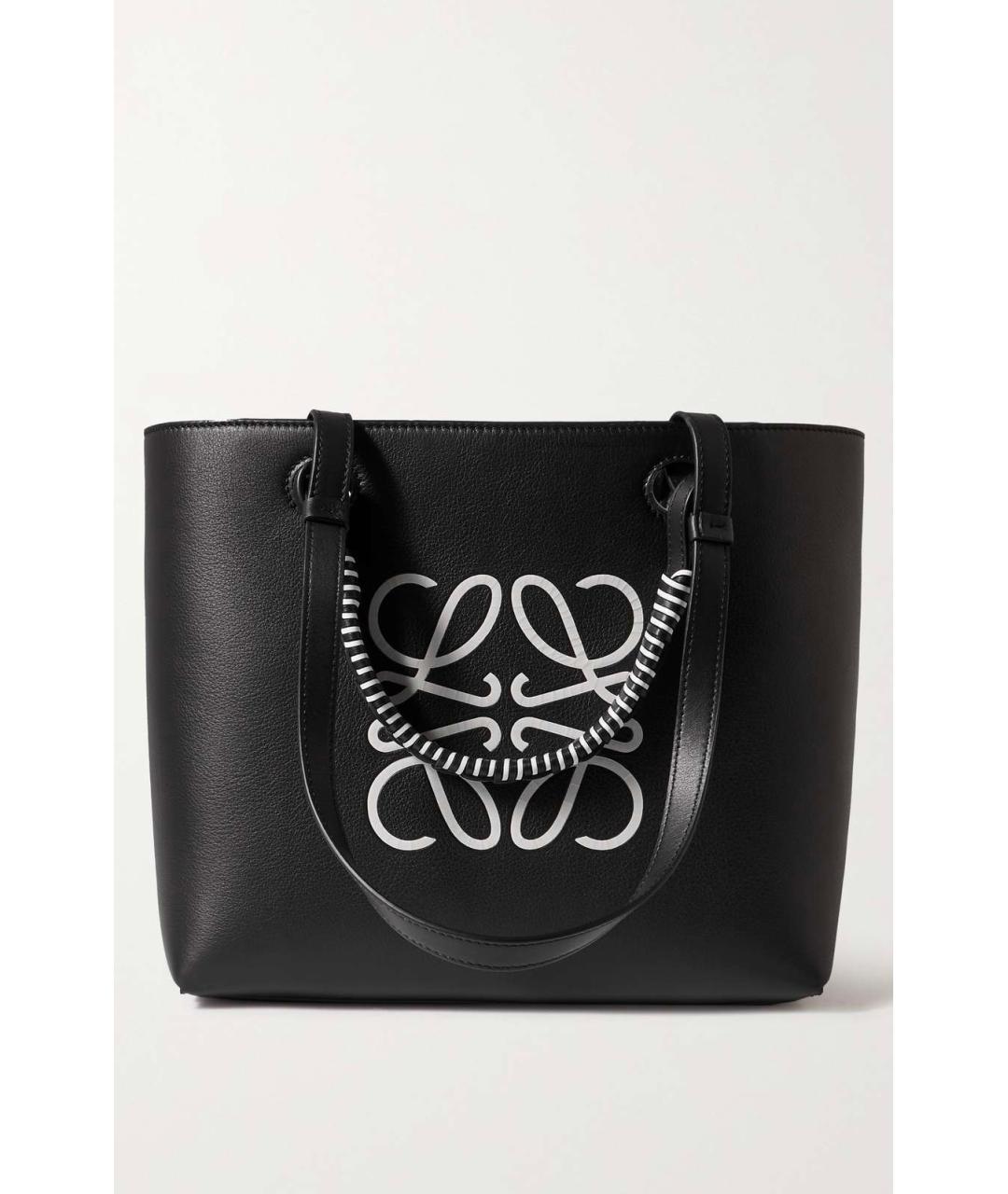 LOEWE Черная кожаная сумка тоут, фото 9