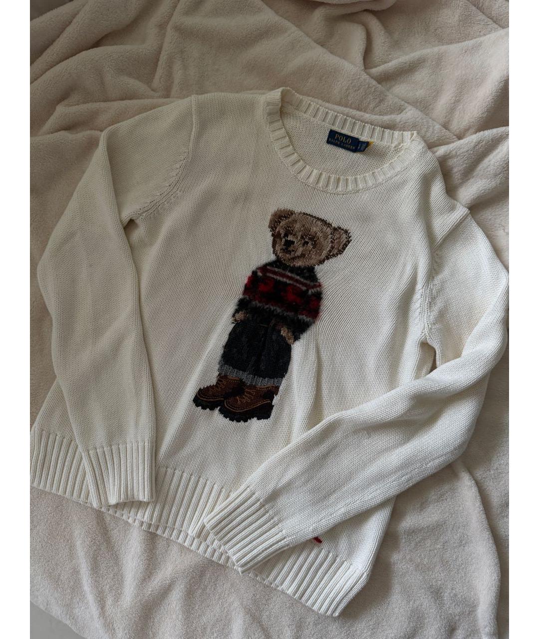 POLO RALPH LAUREN Белый хлопковый джемпер / свитер, фото 5