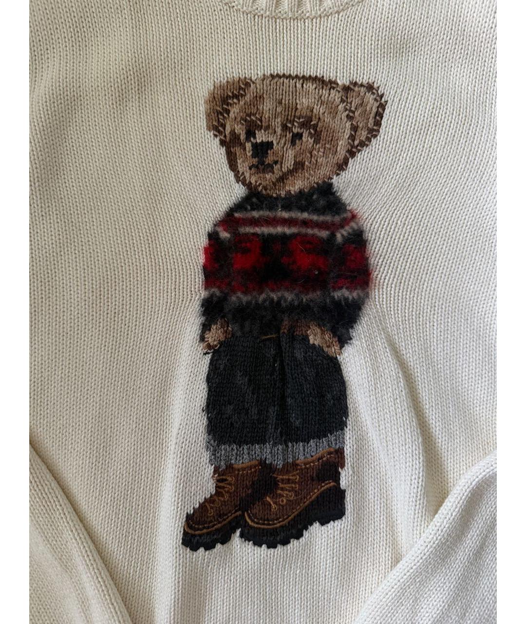 POLO RALPH LAUREN Белый хлопковый джемпер / свитер, фото 4