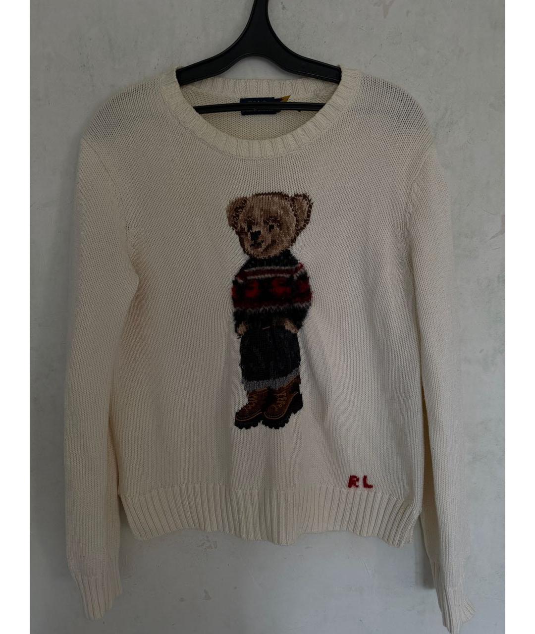 POLO RALPH LAUREN Белый хлопковый джемпер / свитер, фото 7