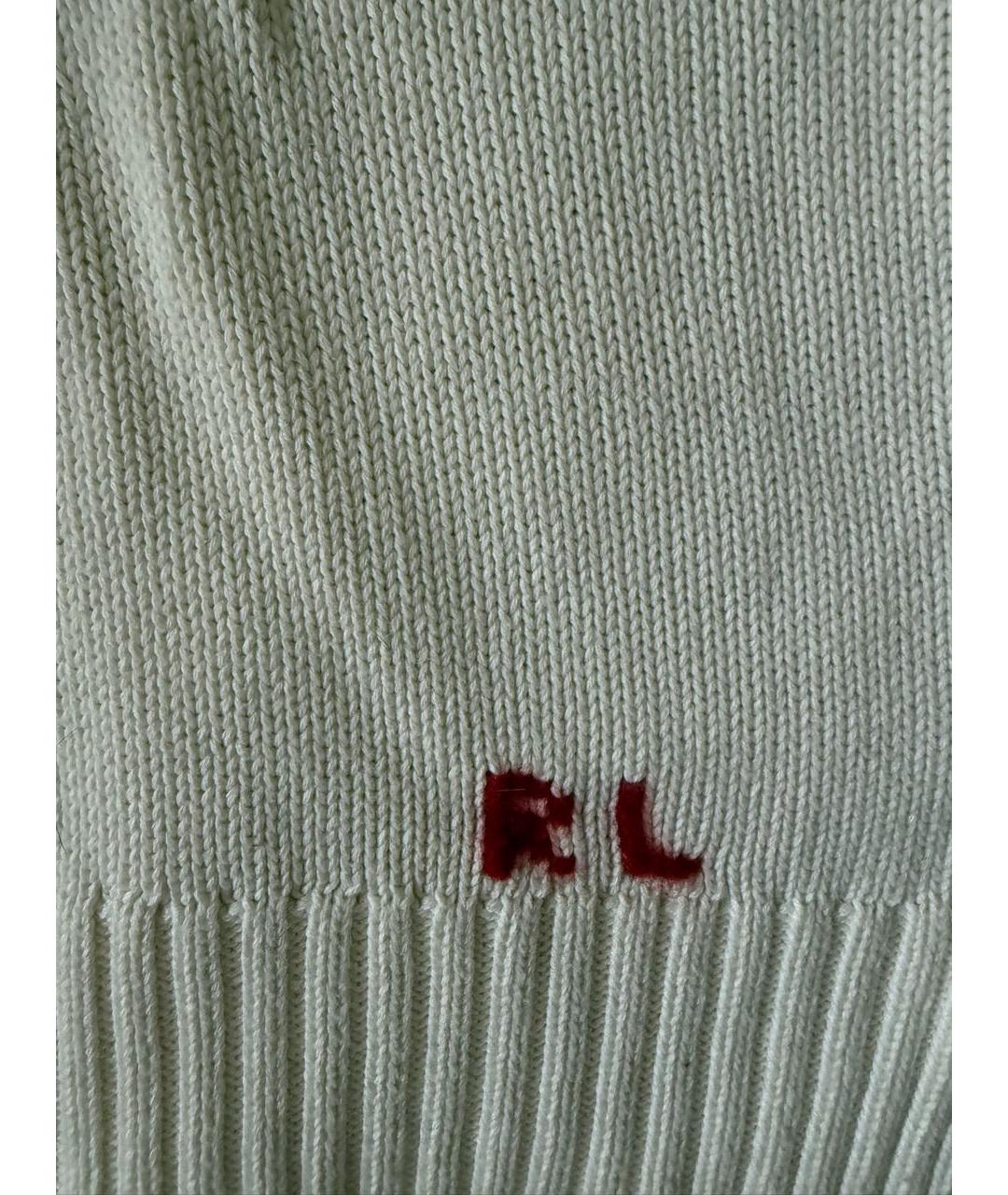 POLO RALPH LAUREN Белый хлопковый джемпер / свитер, фото 6