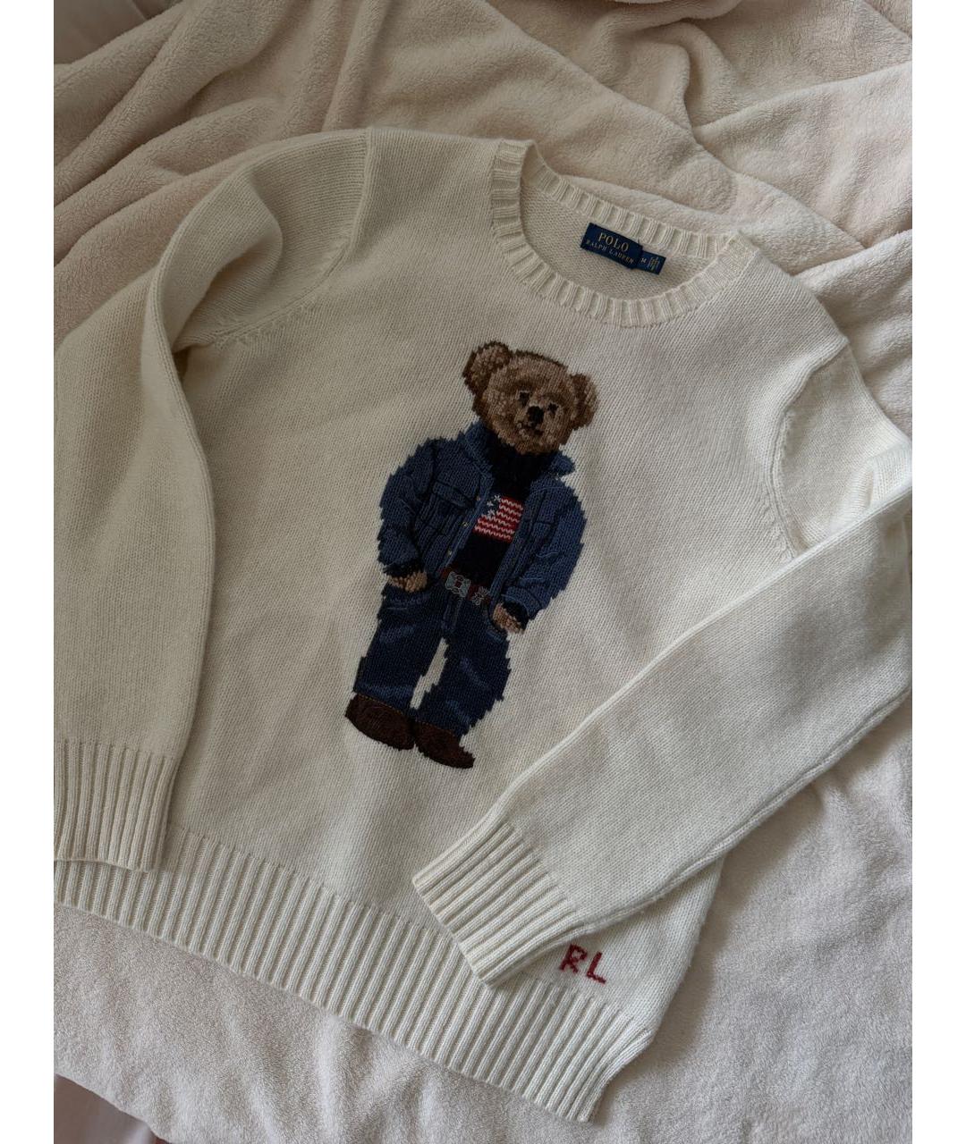 POLO RALPH LAUREN Бежевый шерстяной джемпер / свитер, фото 5
