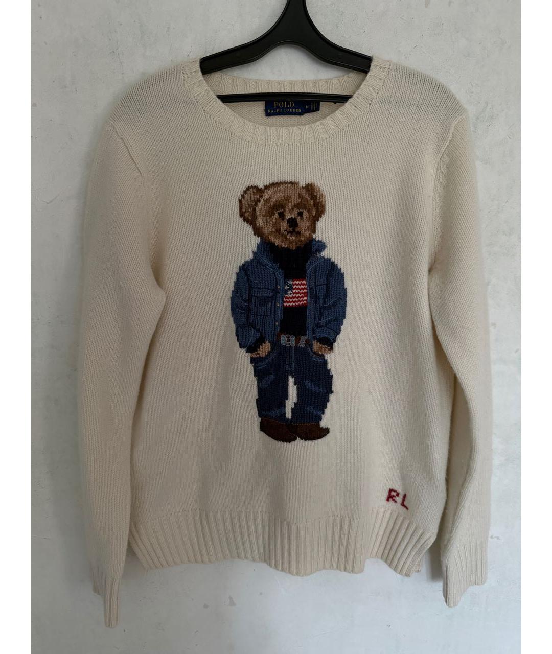 POLO RALPH LAUREN Бежевый шерстяной джемпер / свитер, фото 8