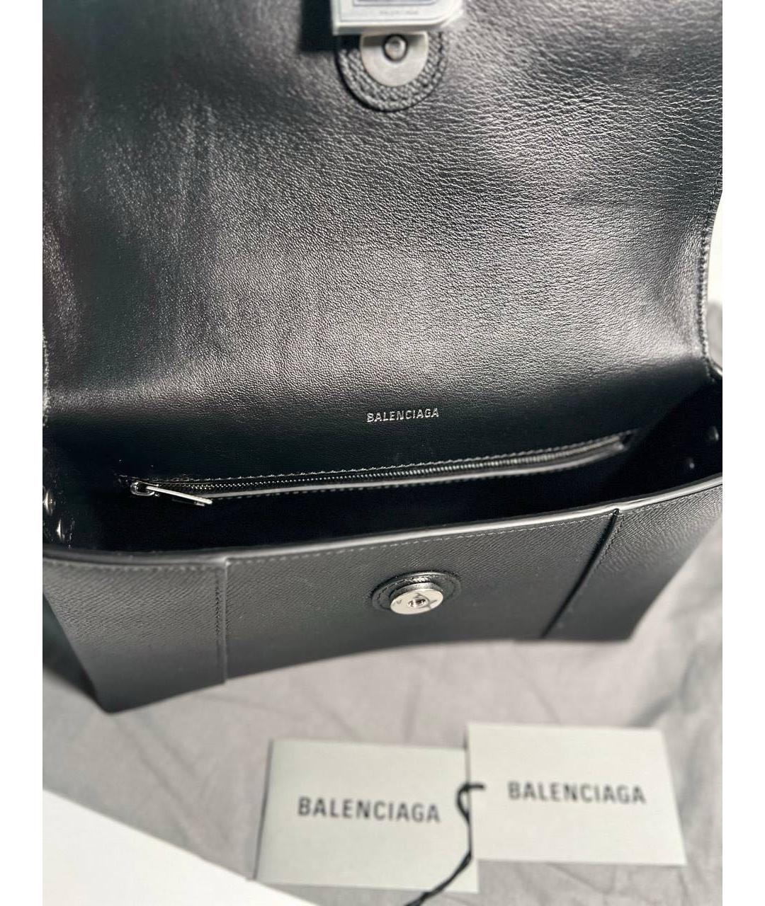 BALENCIAGA Черная кожаная сумка через плечо, фото 7
