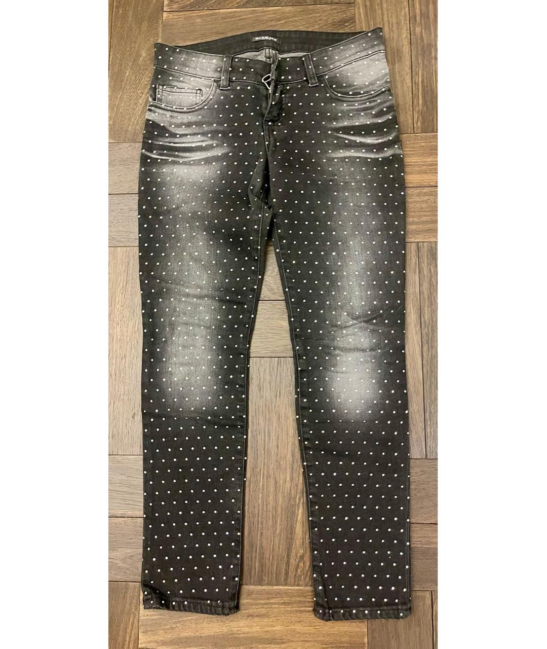 BALMAIN Серые хлопко-эластановые джинсы слим, фото 4