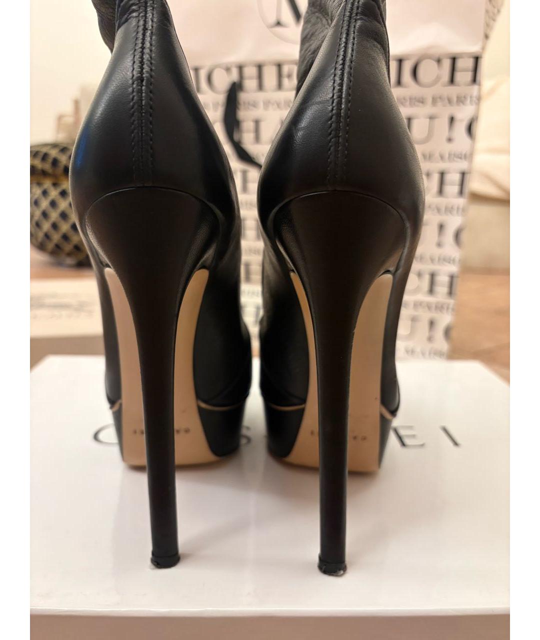 CASADEI Черные кожаные ботильоны, фото 3
