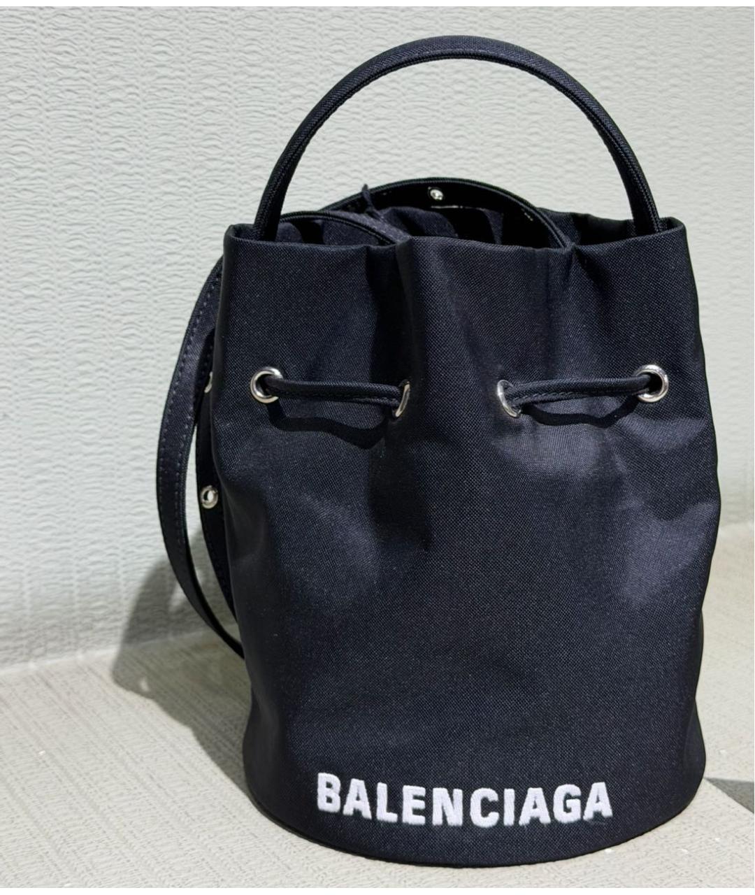 BALENCIAGA Черная тканевая сумка с короткими ручками, фото 4