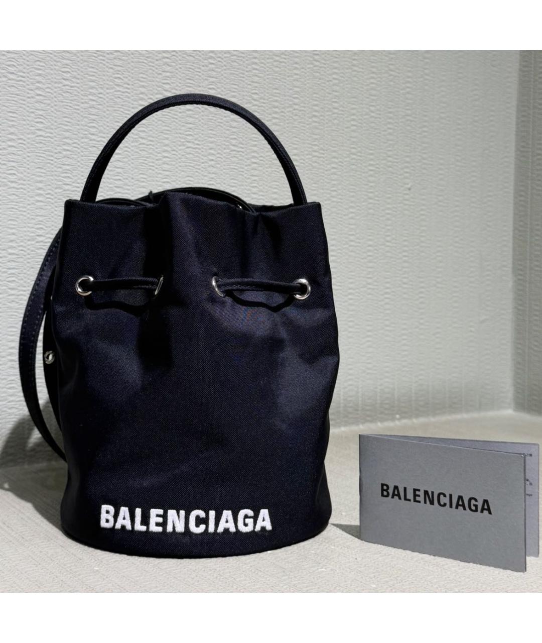 BALENCIAGA Черная тканевая сумка с короткими ручками, фото 7