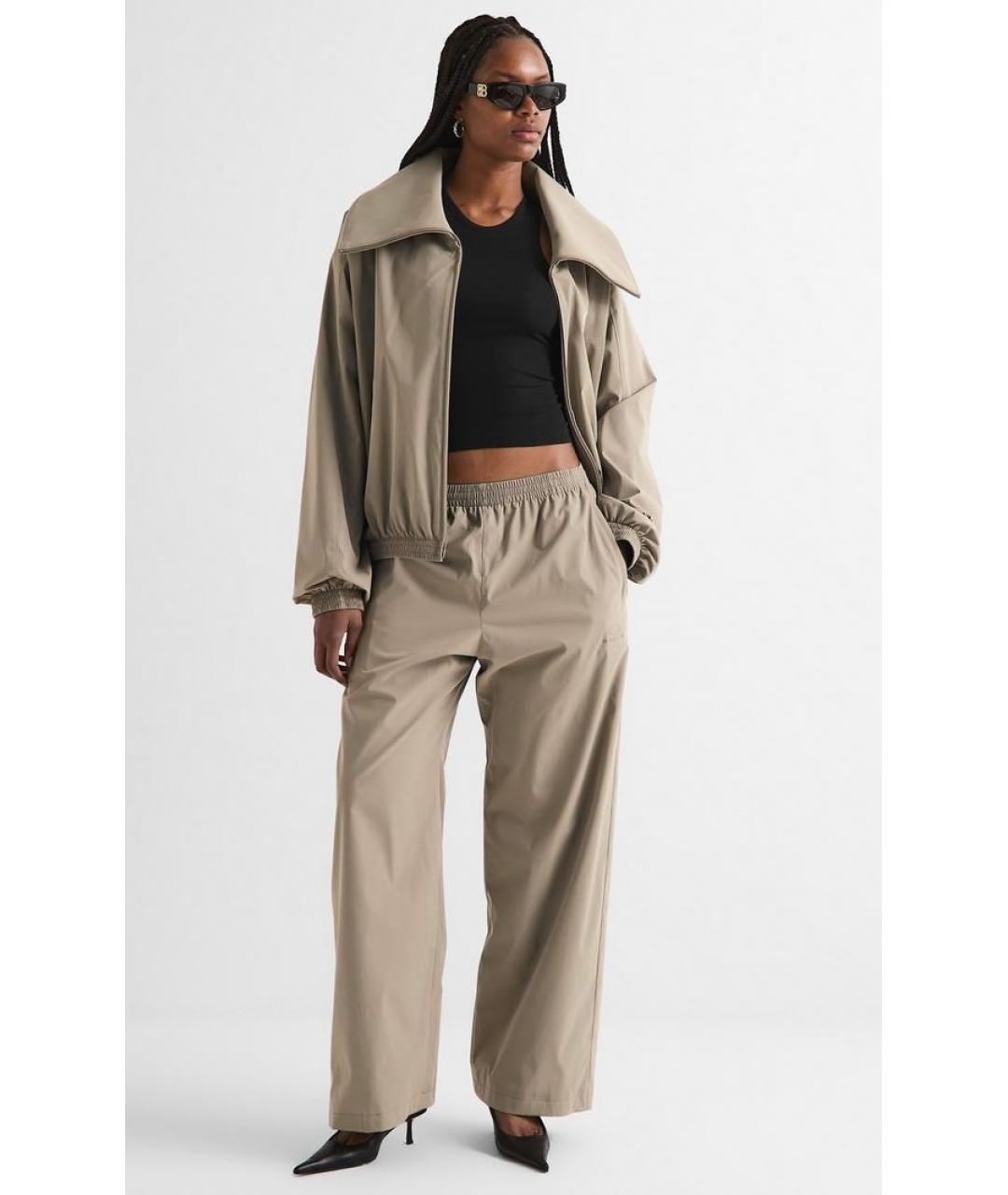 BALENCIAGA Бежевая полиэстеровая куртка, фото 4