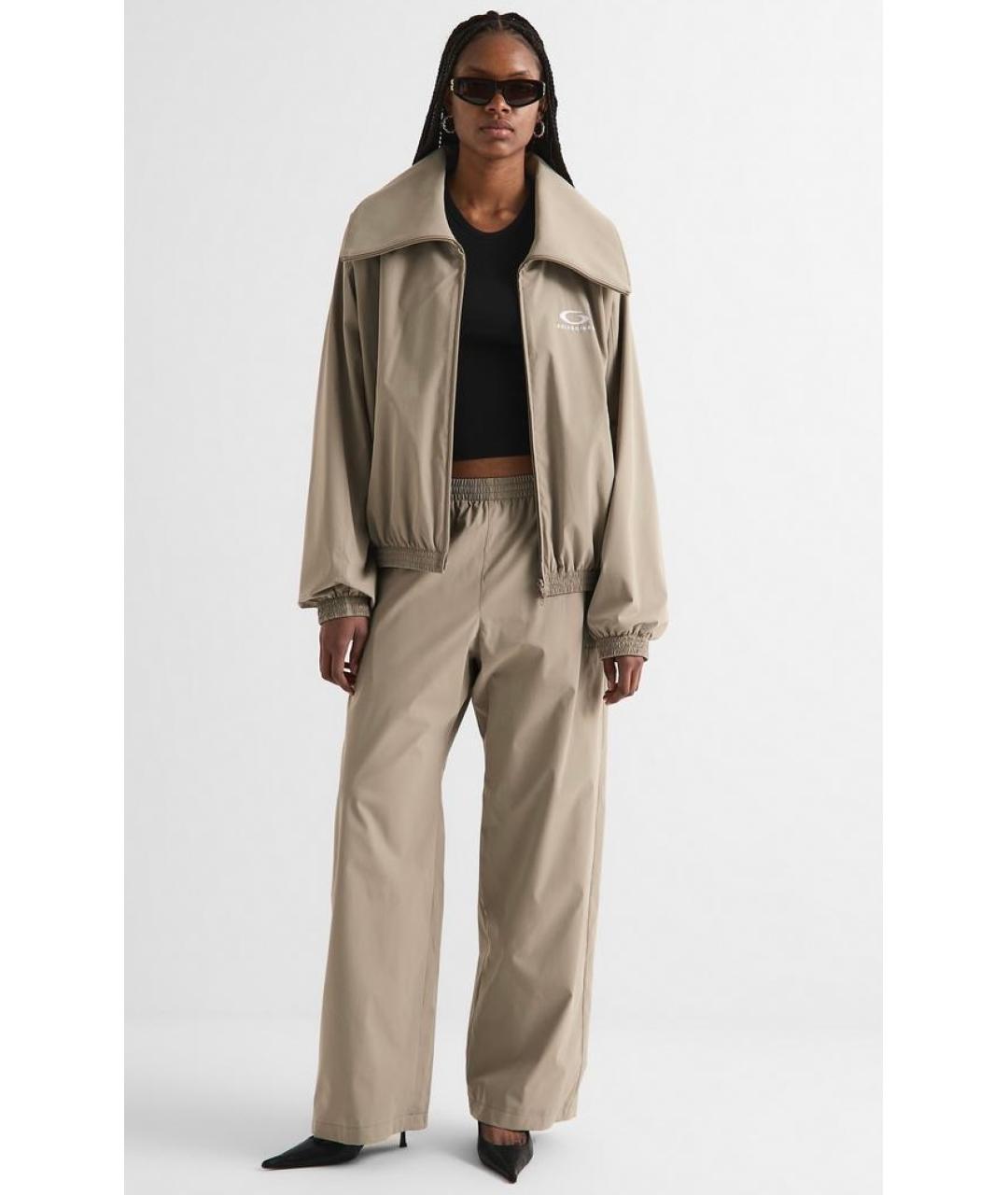 BALENCIAGA Бежевая полиэстеровая куртка, фото 3
