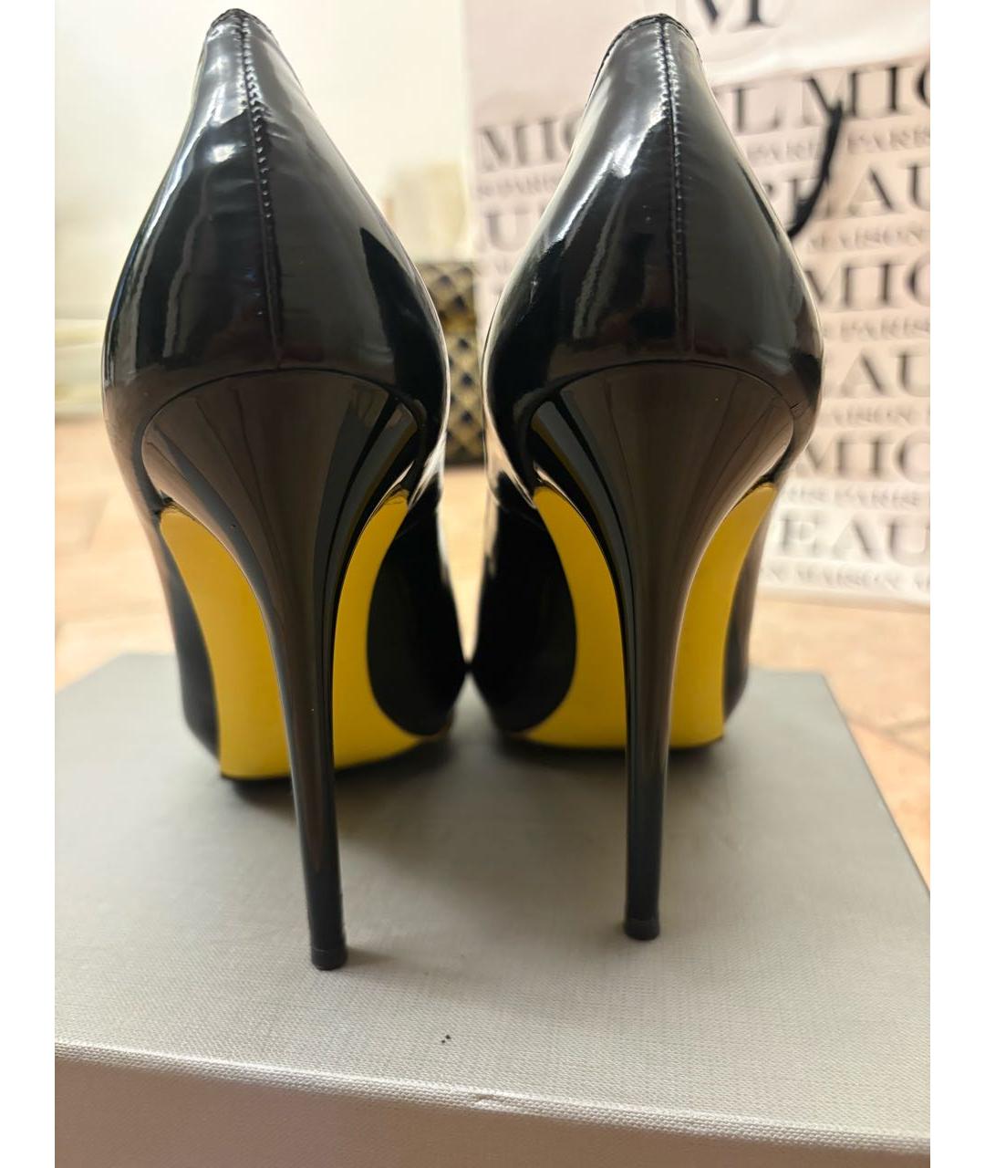 ALEXANDER MCQUEEN Черные туфли из лакированной кожи, фото 5