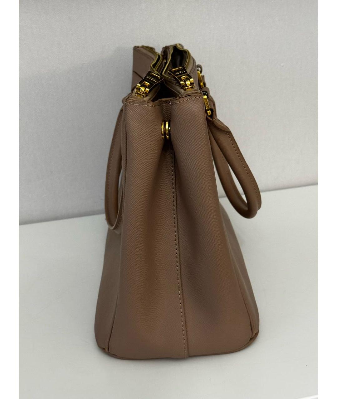 PRADA Бежевая кожаная сумка тоут, фото 5