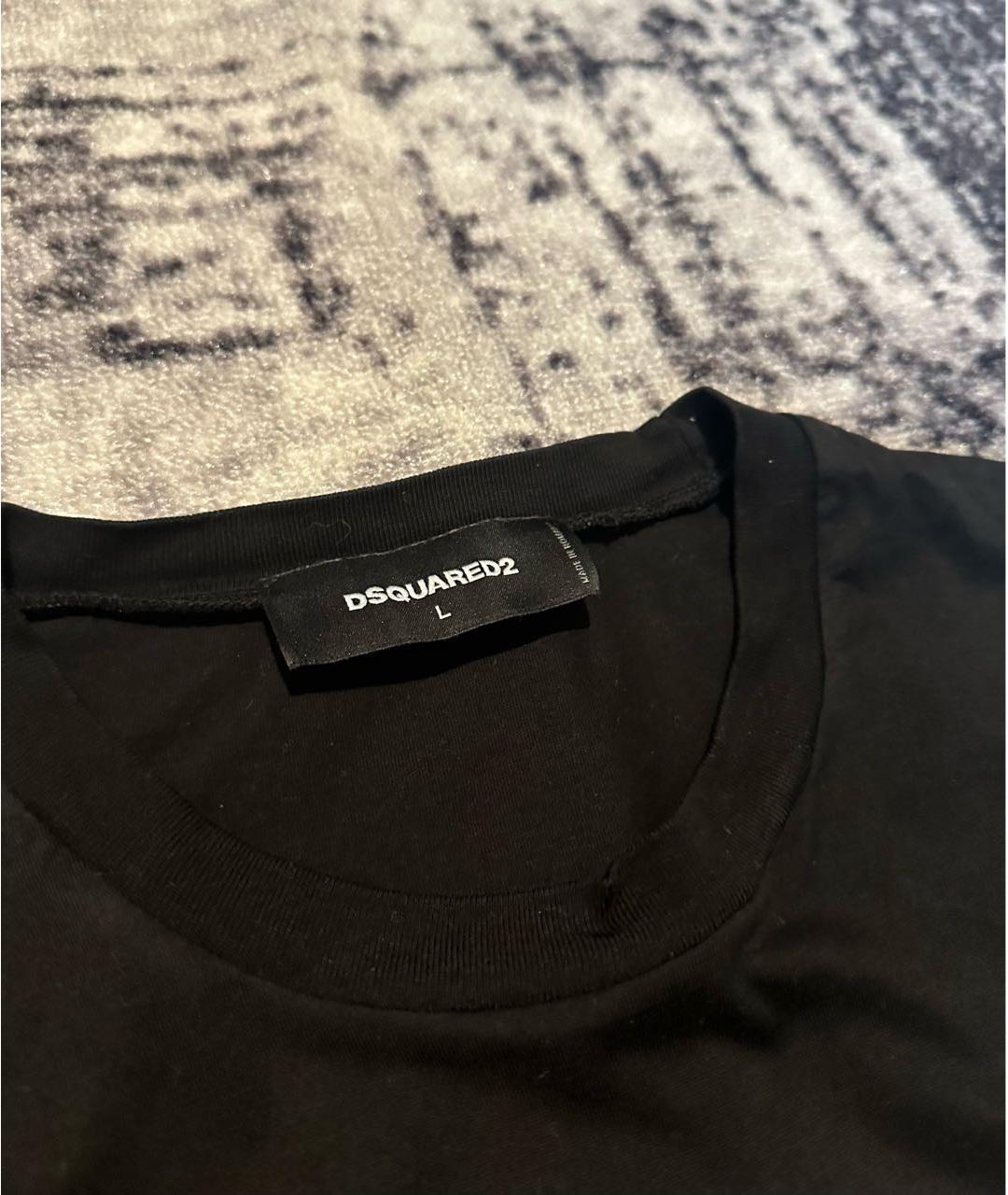 DSQUARED2 Черная хлопковая футболка, фото 5