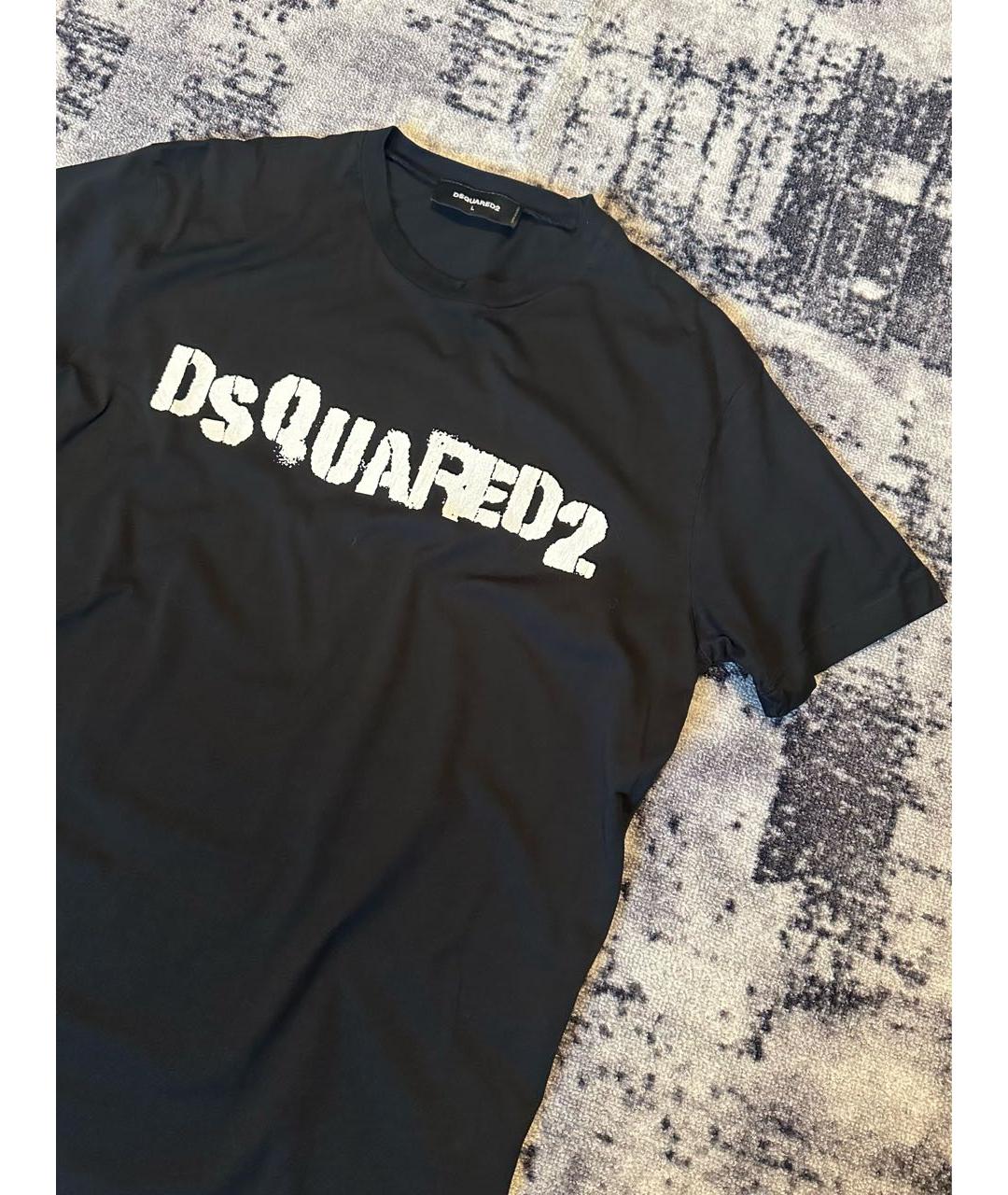 DSQUARED2 Черная хлопковая футболка, фото 2