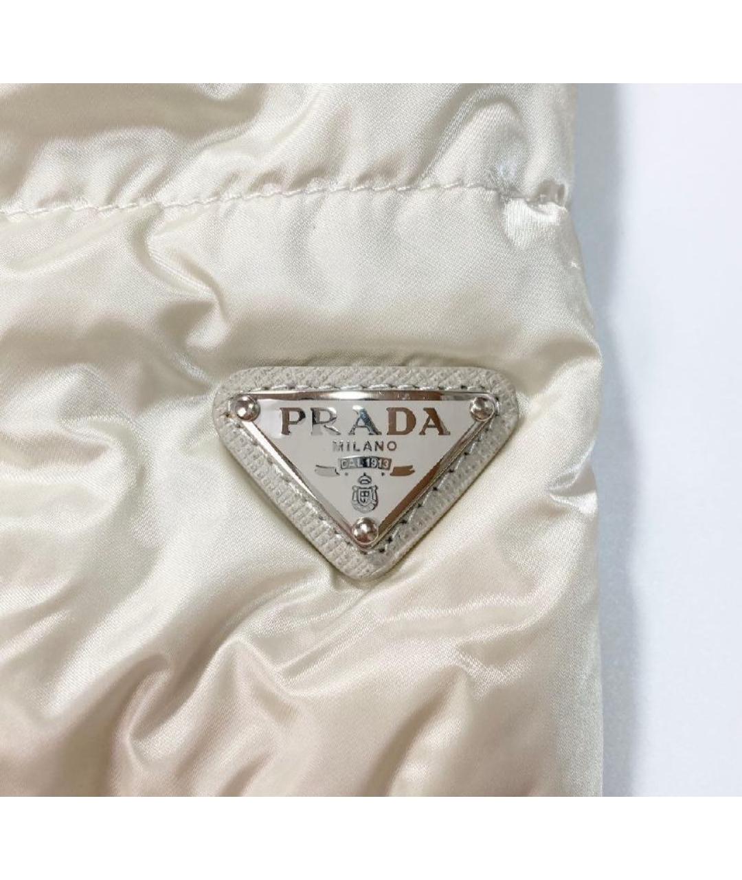 PRADA Бежевая полиамидовая куртка, фото 5