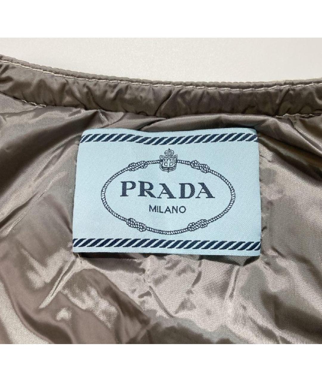 PRADA Бежевая полиамидовая куртка, фото 3