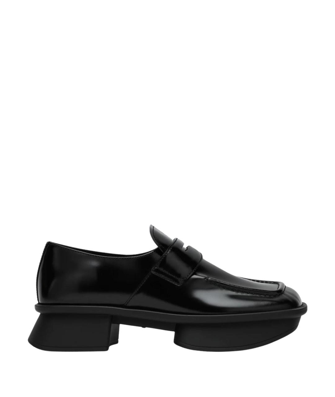PRADA Черные кожаные лоферы, фото 1