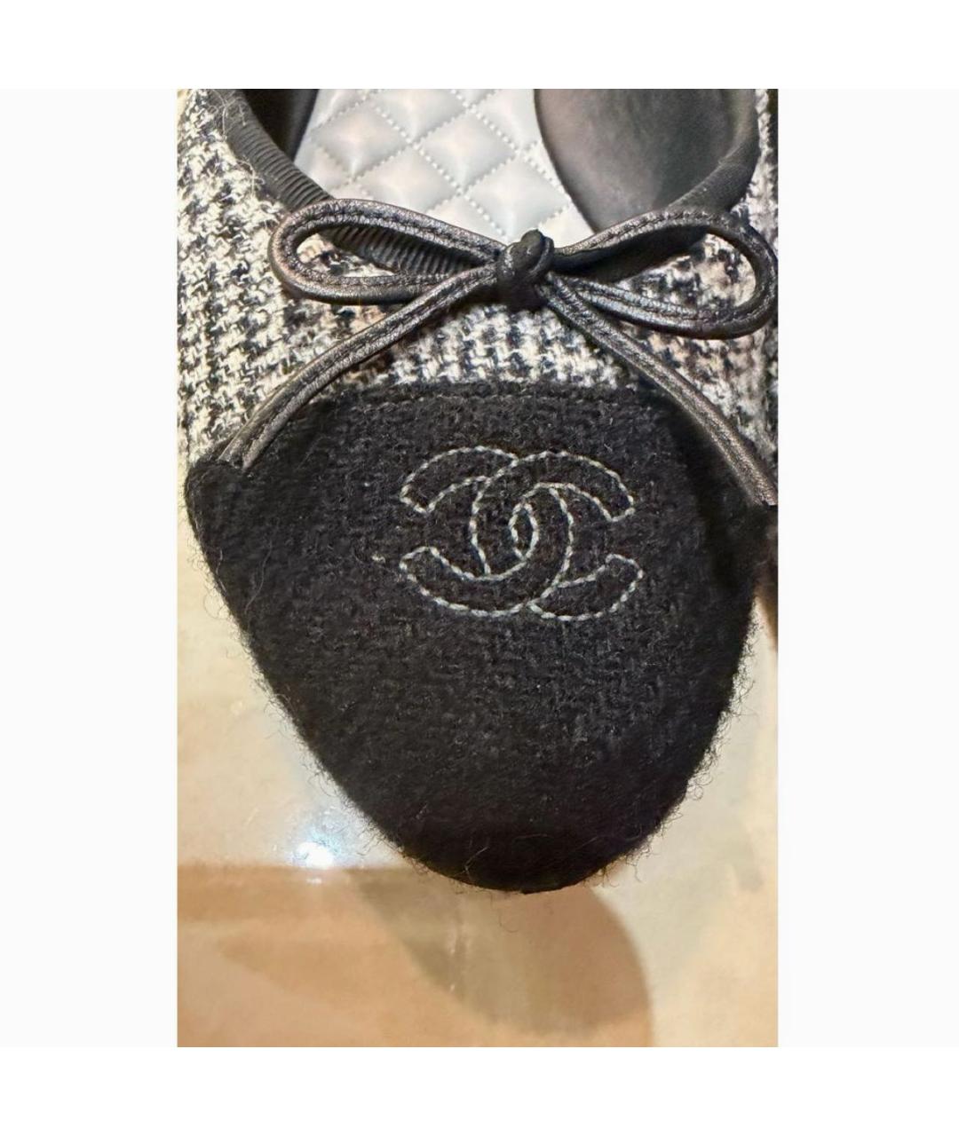 CHANEL Черные балетки, фото 7