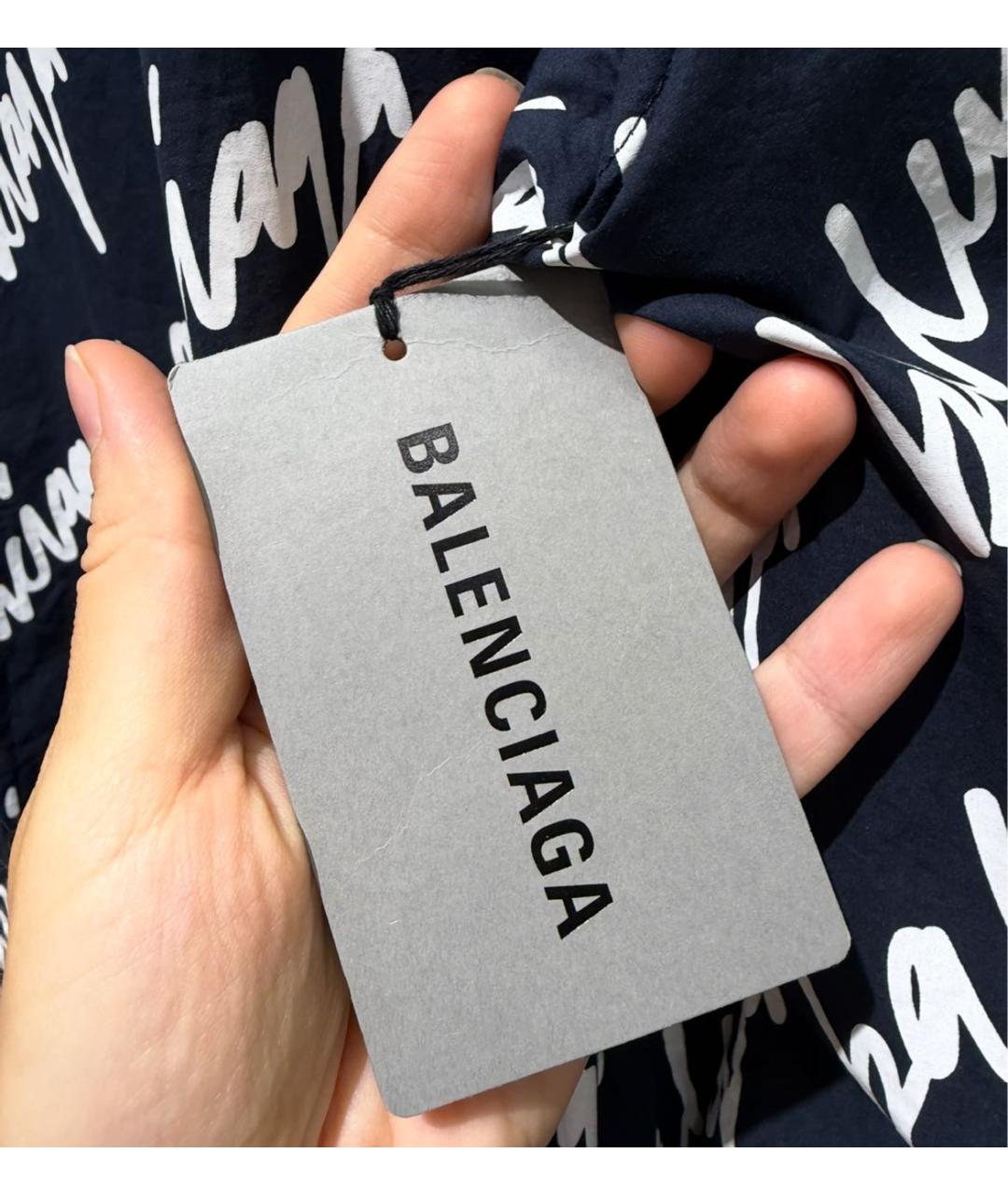 BALENCIAGA Темно-синее повседневное платье, фото 7