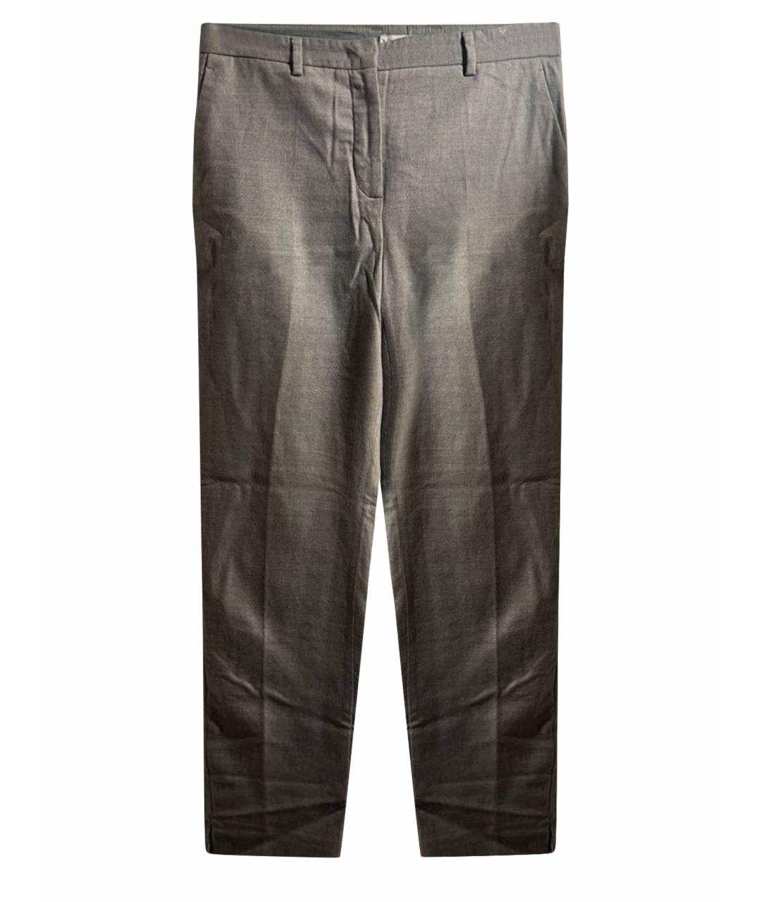 FABIANA FILIPPI Серые шерстяные брюки узкие, фото 1