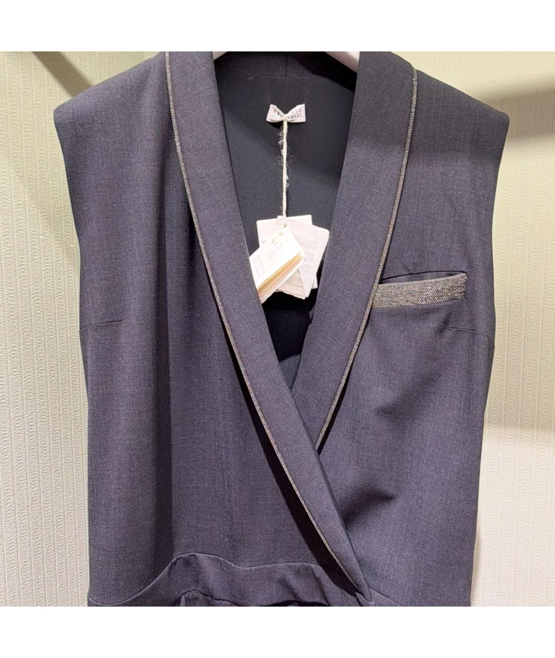 BRUNELLO CUCINELLI Антрацитовый комбинезон, фото 3