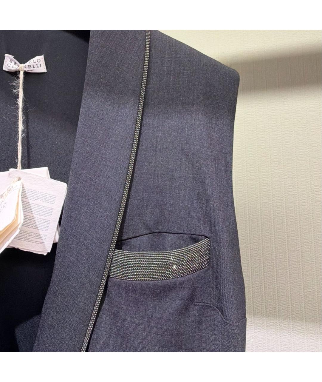 BRUNELLO CUCINELLI Антрацитовый комбинезон, фото 4