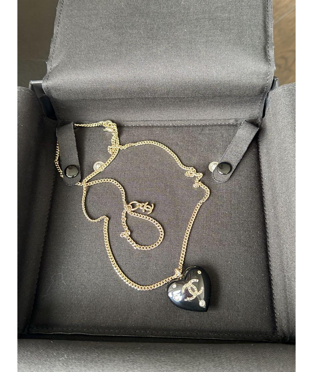 CHANEL Черное колье, фото 2