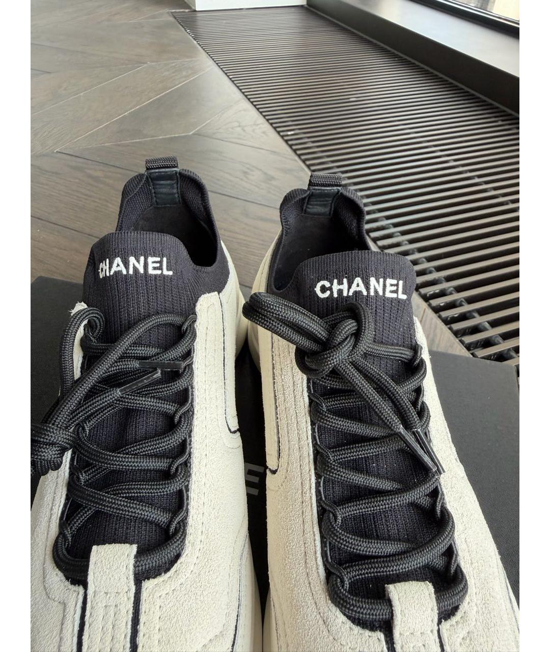 CHANEL Бежевые кроссовки, фото 7