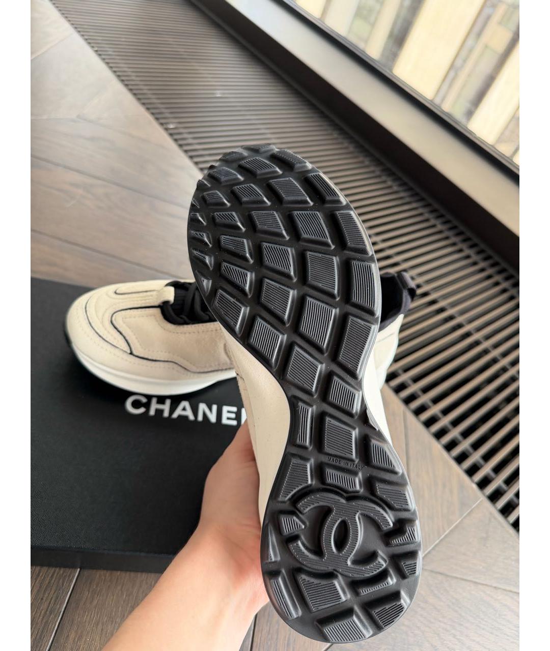 CHANEL Бежевые кроссовки, фото 8