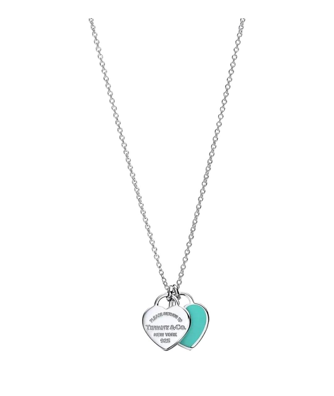 TIFFANY&CO Бирюзовое серебряное колье, фото 1