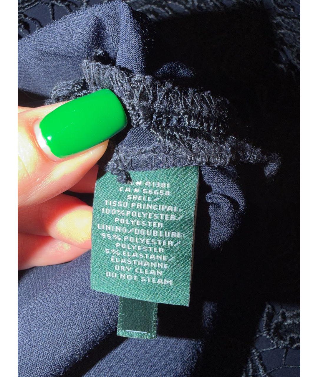 RALPH LAUREN Темно-синее полиэстеровое вечернее платье, фото 4