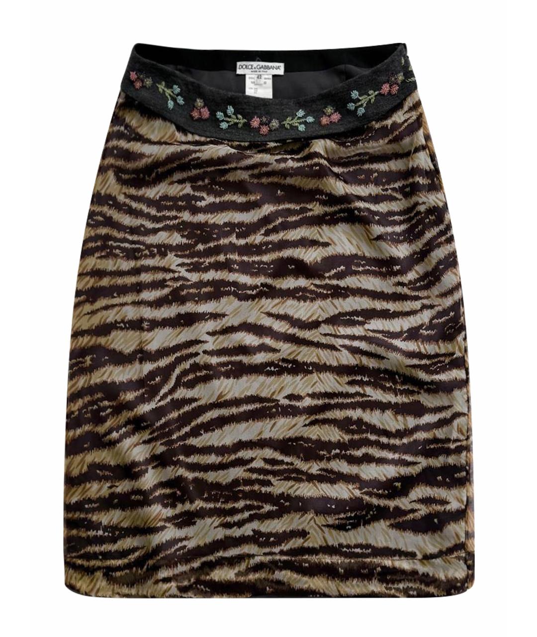 DOLCE&GABBANA Шелковая юбка миди, фото 1