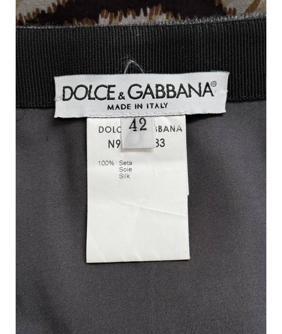 DOLCE&GABBANA Шелковая юбка миди, фото 2