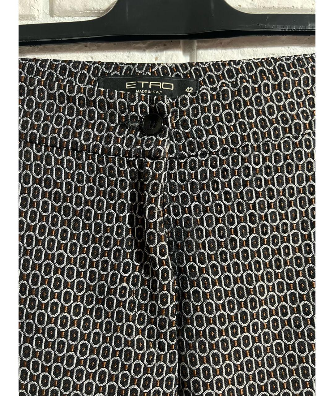 ETRO Мульти полиэстеровые брюки узкие, фото 3