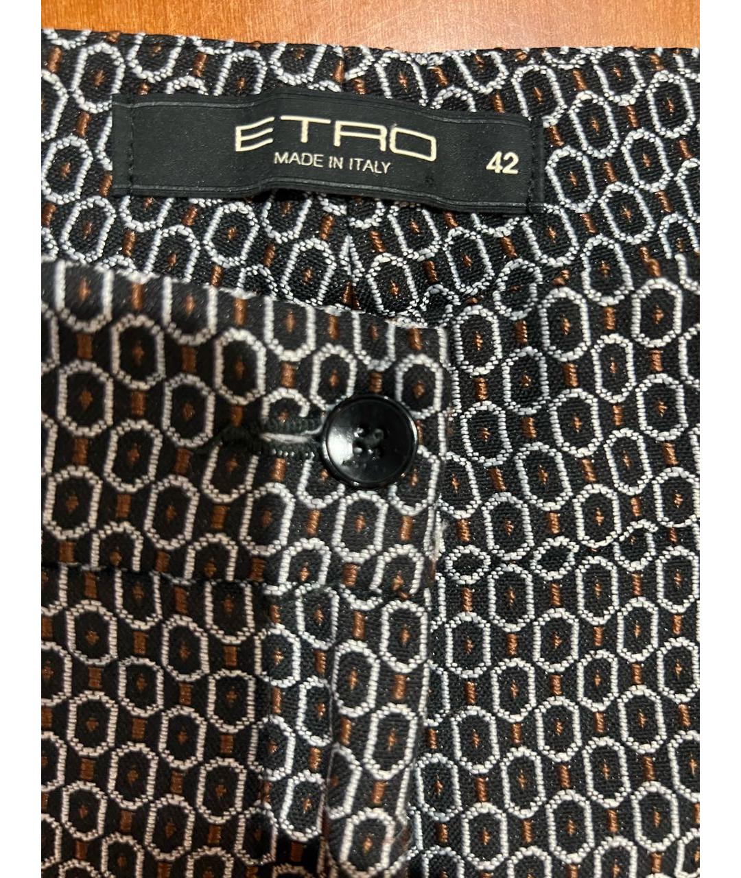 ETRO Мульти полиэстеровые брюки узкие, фото 4