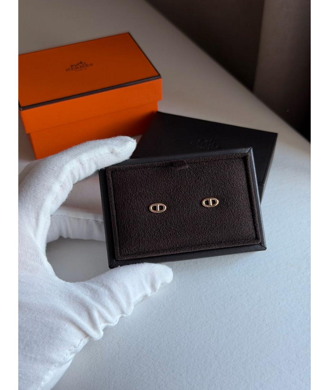 HERMES Золотые серьги из розового золота, фото 2