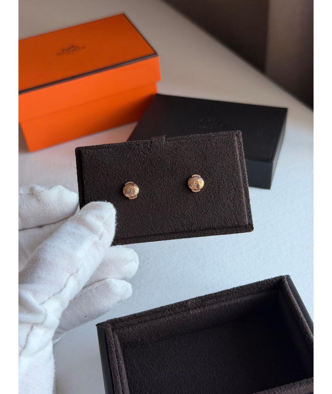 HERMES Золотые серьги из розового золота, фото 3
