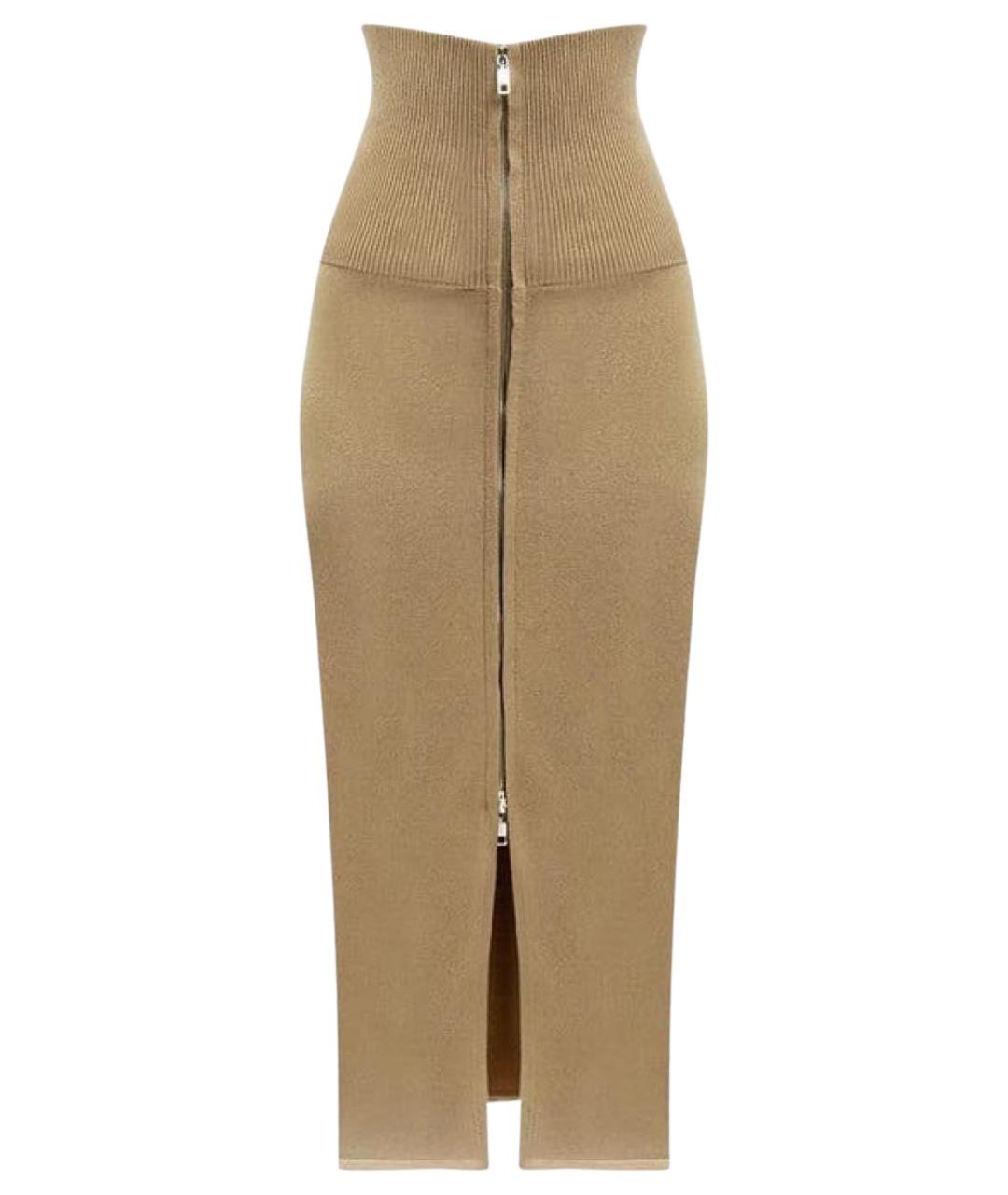SPORTMAX Бежевая юбка миди, фото 1