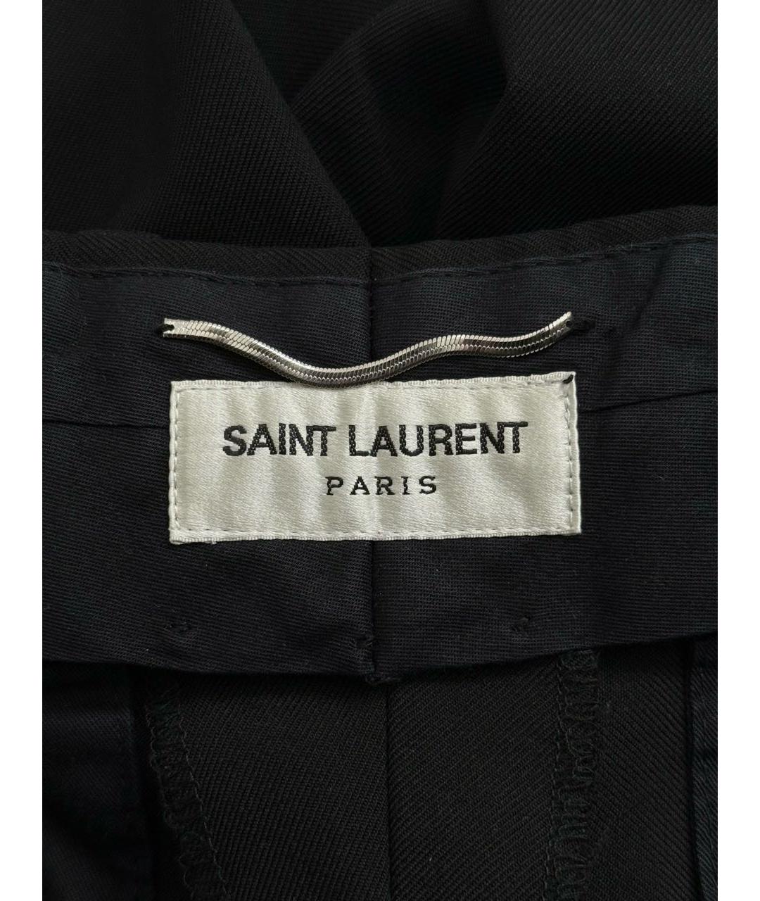 SAINT LAURENT Черные классические брюки, фото 2