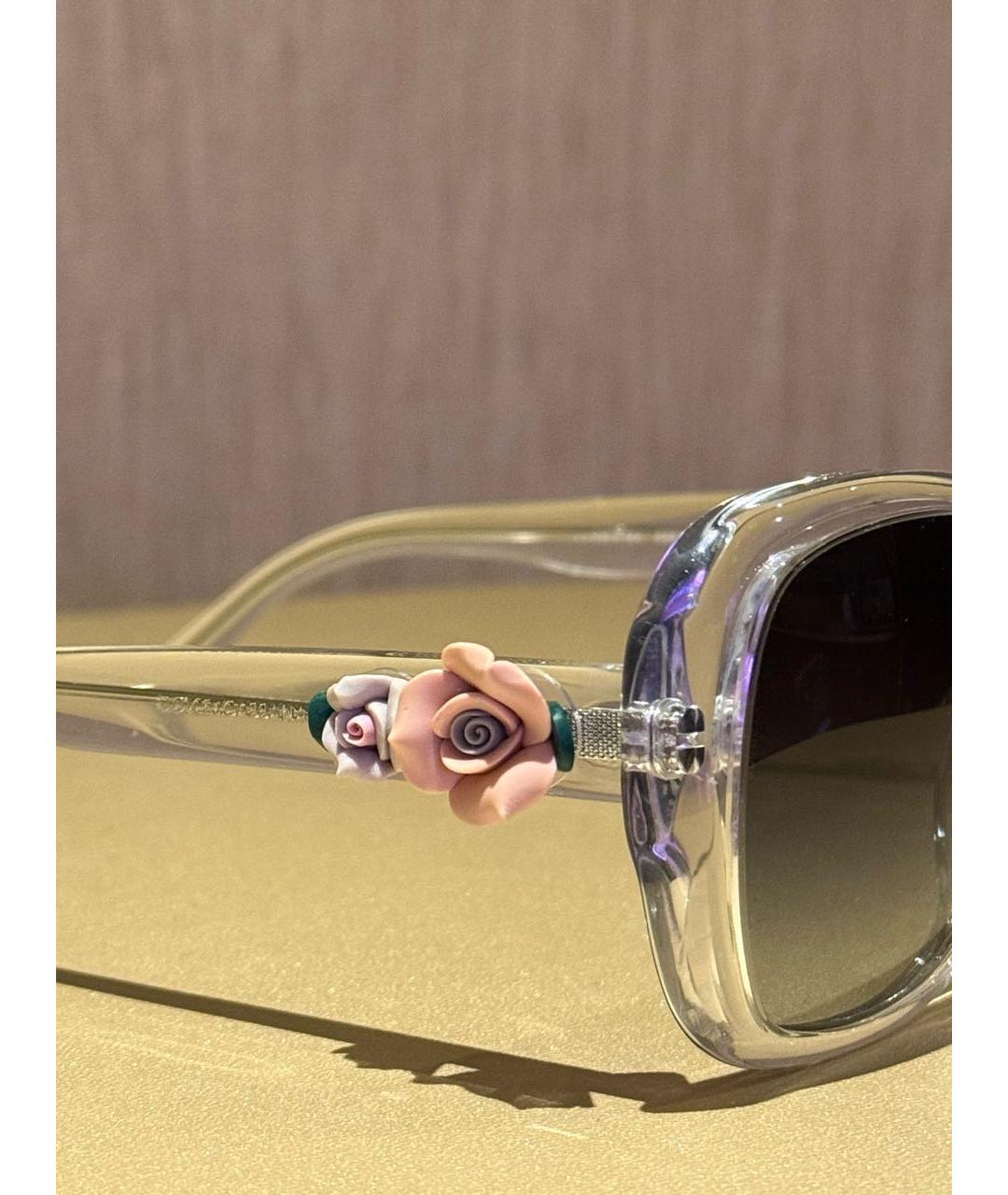 DOLCE&GABBANA Серые пластиковые солнцезащитные очки, фото 3