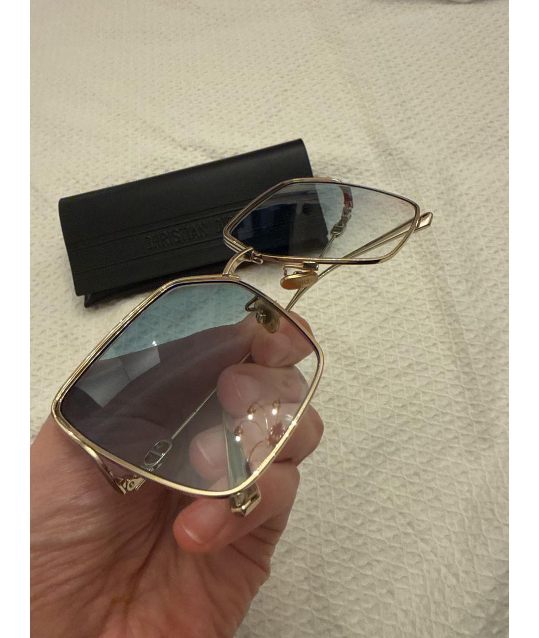 CHRISTIAN DIOR Голубые металлические солнцезащитные очки, фото 4
