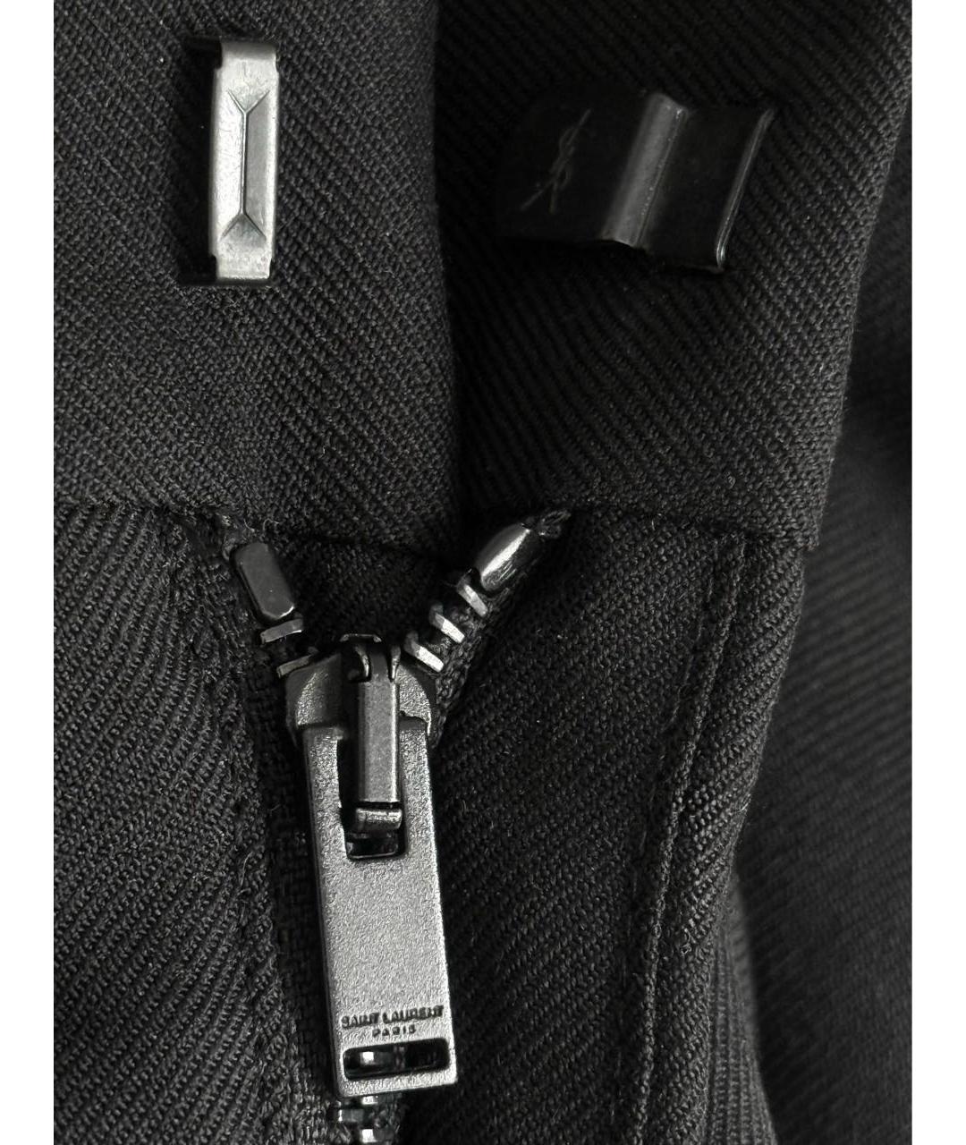 SAINT LAURENT Черные классические брюки, фото 4