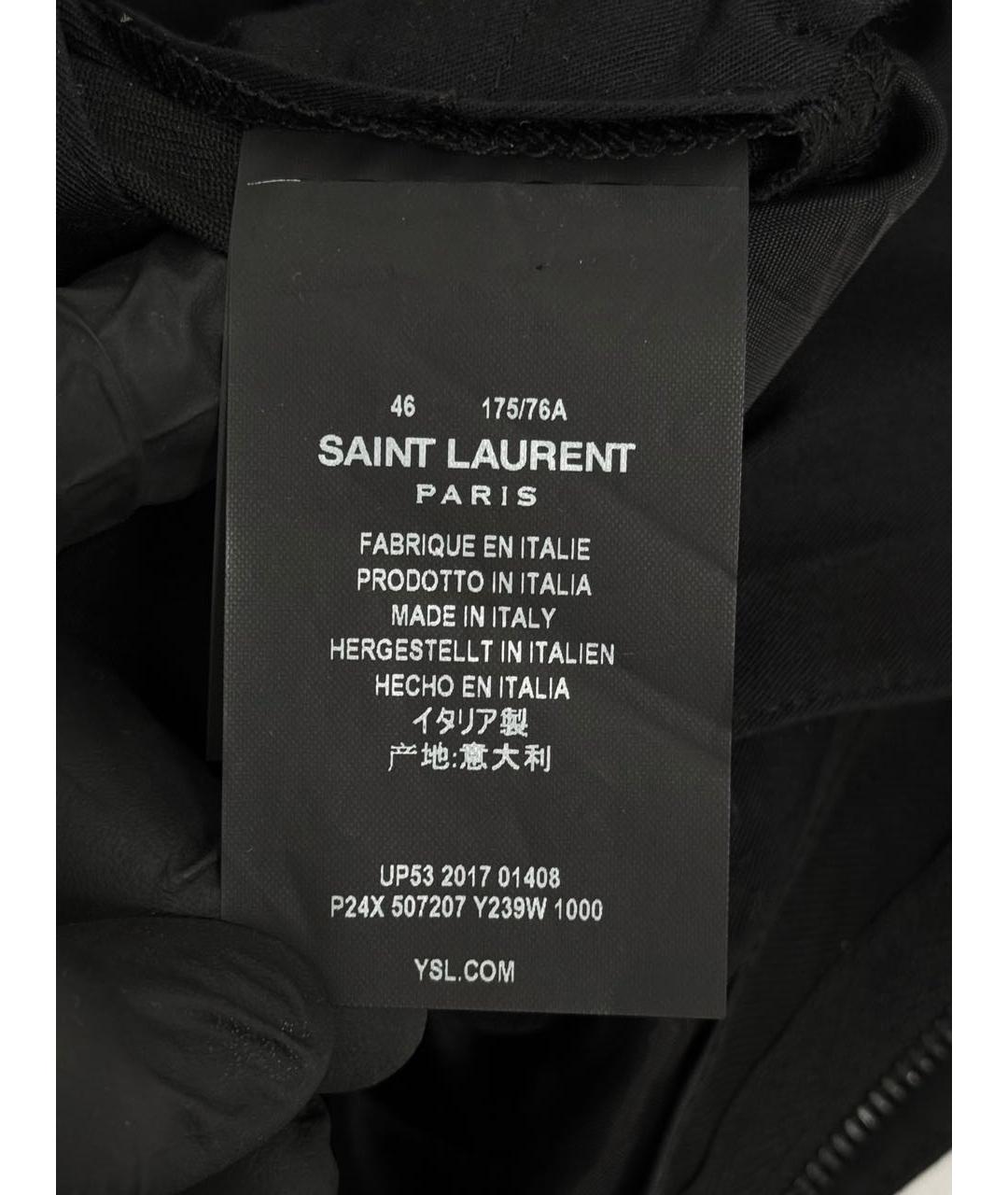 SAINT LAURENT Черные классические брюки, фото 3
